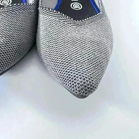 Rothys The Point Gray Blue Pointed Toe Flat Ballet Shoe Womens Size 9 Blue Rare - Picture 7 of 10